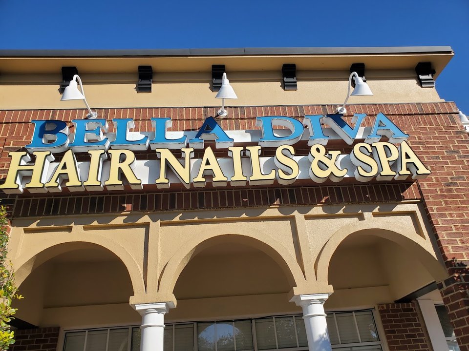 Pedicure station with polished chairs and tools